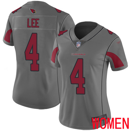 Arizona Cardinals Limited Silver Women Andy Lee Jersey NFL Football #4 Inverted Legend->women nfl jersey->Women Jersey